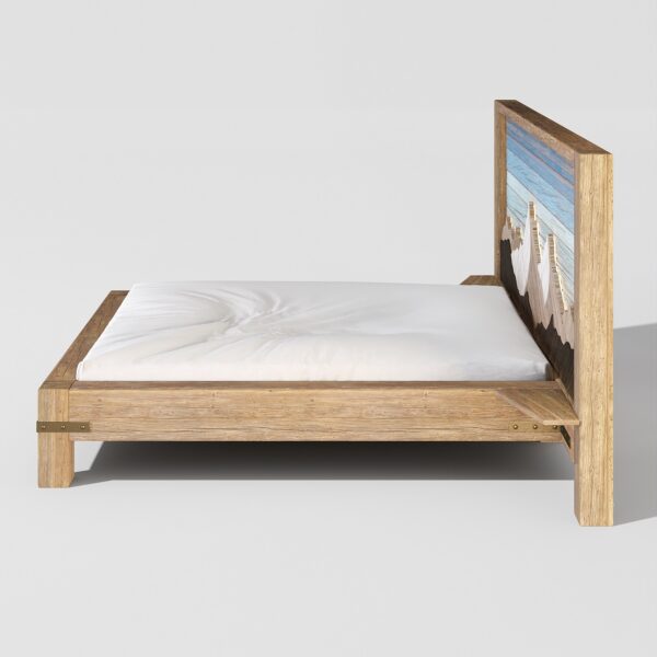 Двуспальная кровать из амбарного дуба №3